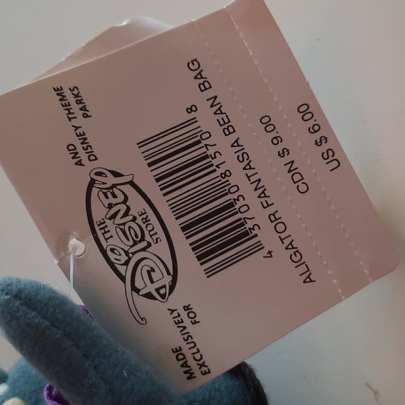 Disney Store Alligator Fantasia bean bag new with tags - Picture 4 of 6
